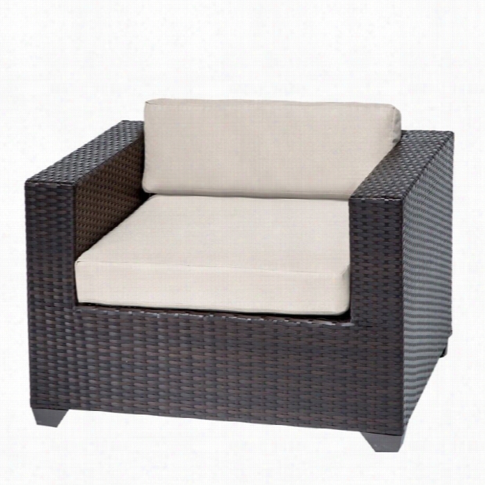 Tkc Belle Outdoor Wicker Club Chair In Beige