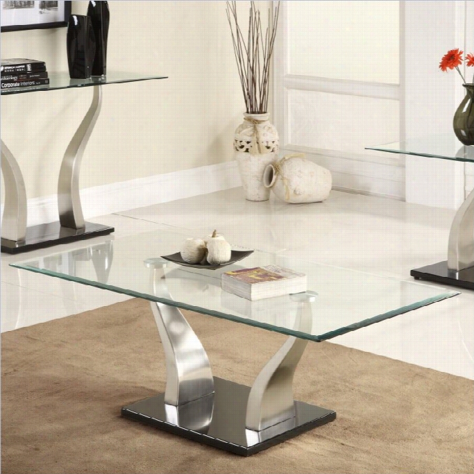 Trent Home Atkins Cocktail Table In Chrome And  Espressso