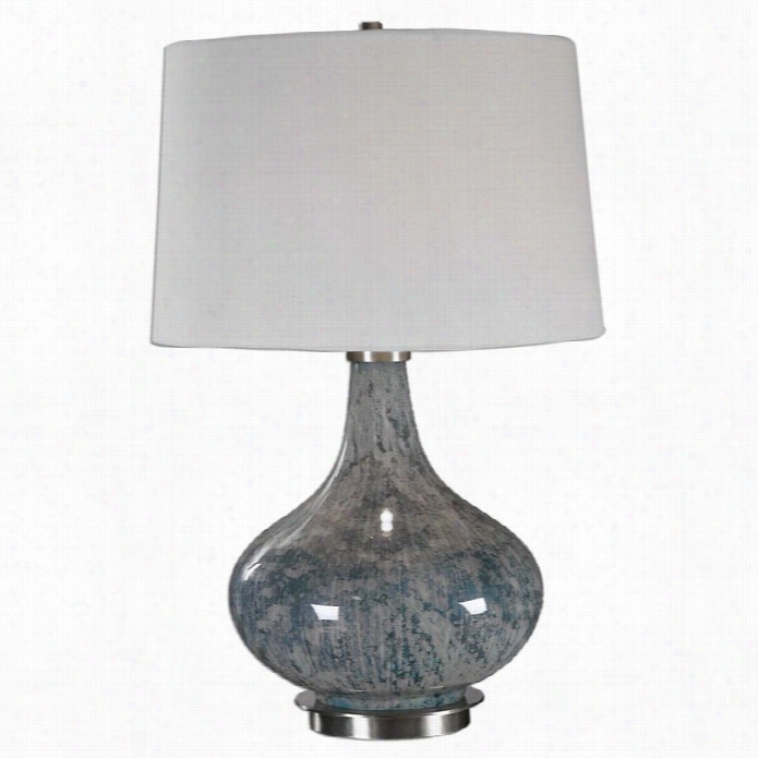 Uttermost Celinda Blu Gray Gllass Lamp