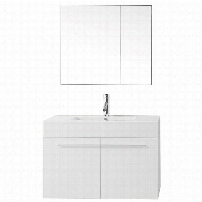 Virtu Usa Midori 36 Alone Bathroom Vvanity Cbainet In Glossy White