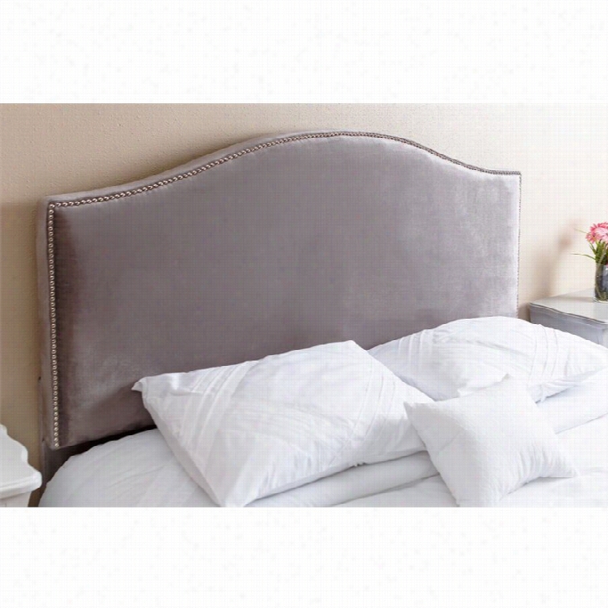 Abbyson Mode Of Life Ketnon Queen Full Nailhead Trim Headboard In Gray