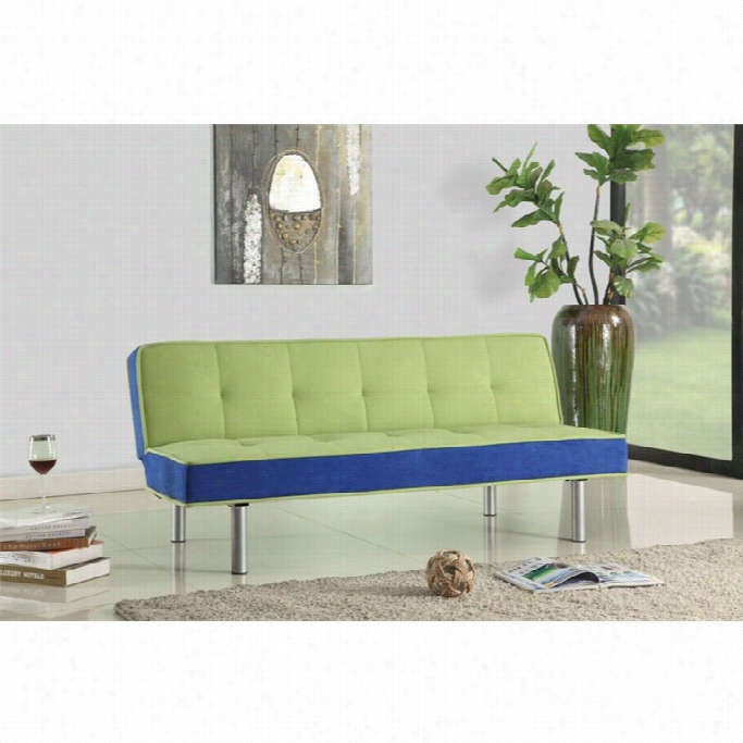 Acme Furniture Hailey Fabric Sofa In Green And Blue