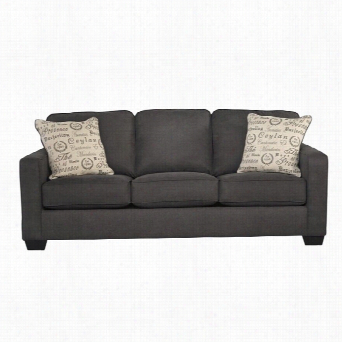 Ashley Furniture Alenya Microfiber Sofa In Charcoal
