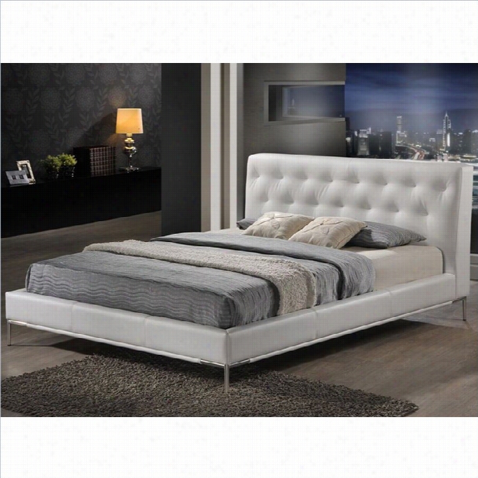 Baxto Nstudio Panchal Queen Platform Bed In Whit