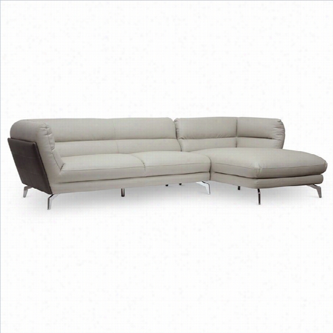 Baxxton Studio Quall Sectional Sofa In Dark Gray