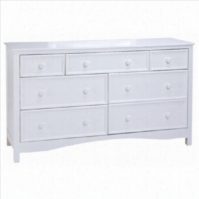 Bolton Furniture Wakefield 7 Drawer Double Dreser In White