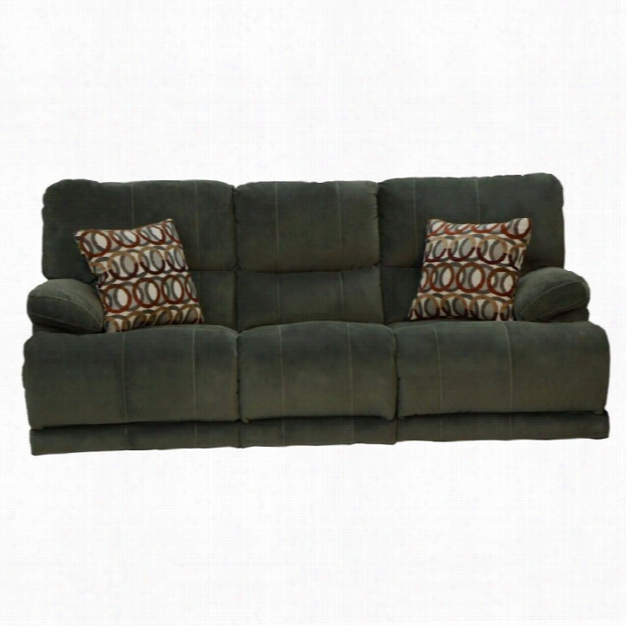 Catnapper Riley Fabric Reclining Sofa In Charcoal