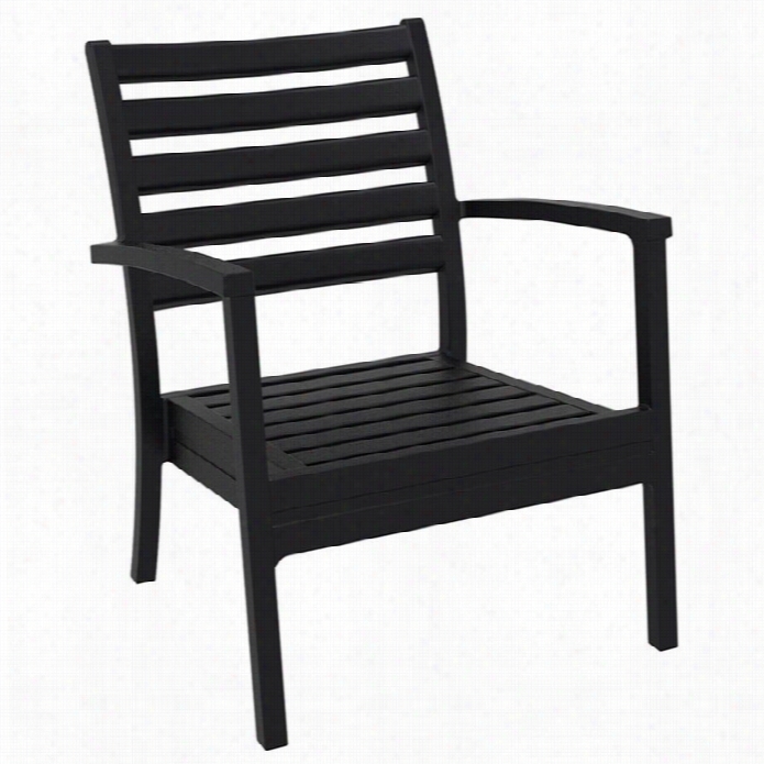 Compamia Artemis Outdoor Dining Arm Chair In Black