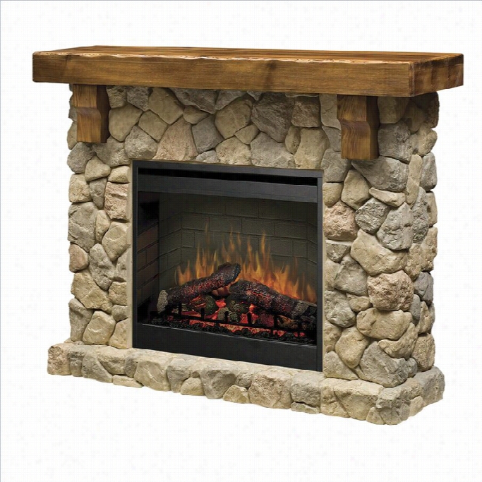Dimplex Electarflaem Fieldstone Natural Stone Free Standing Electric Fireplace