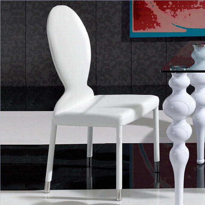 Dupen Modern Dining Chair In White