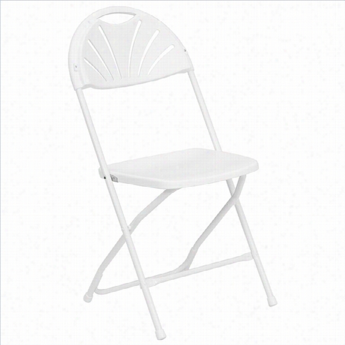 Flash Furniture Hercules Series Agitate Back Foldinf Chair In White