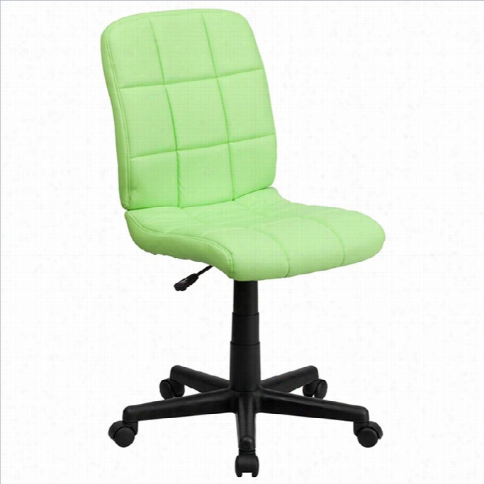 Flsah Furniture Mid Back Qulted Employment Office Chair In Green