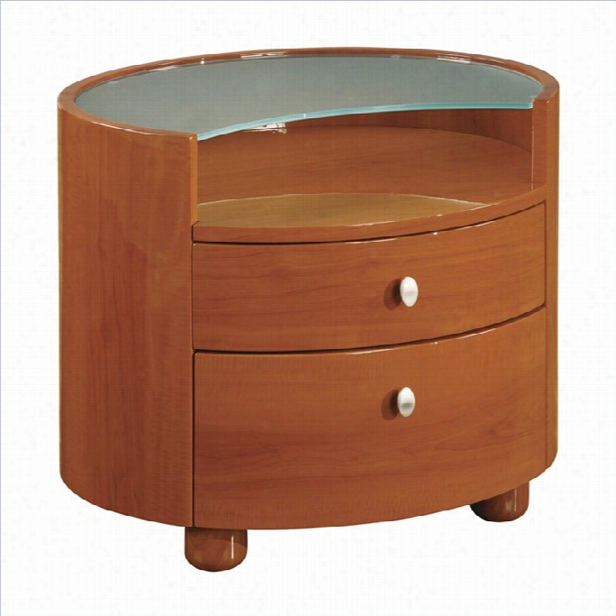 Global F Urniture Emilly Night Stand In Cherry