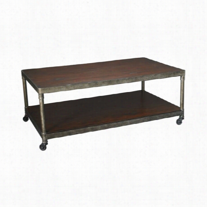 Hamary Structure Rectangular Cocktail Table Id Istressed Bbrown