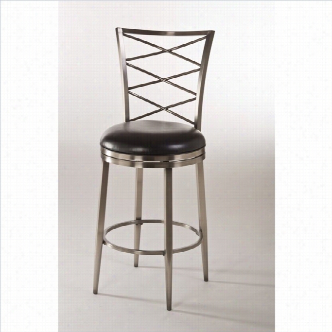 Hillsdale Harlow 26 Swivel Counter Stool In Antique Pewter