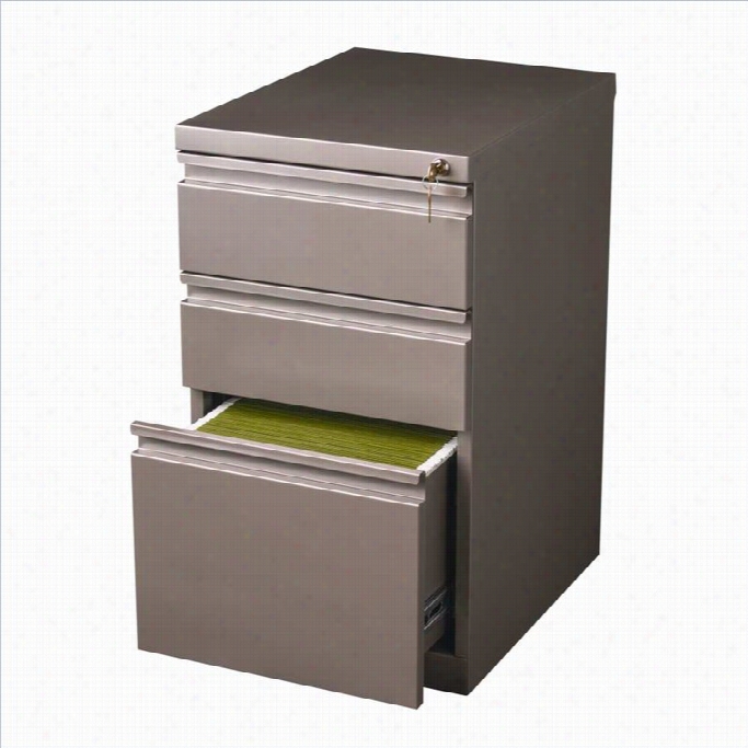 Hirsh Industries 3 Drawer Mobile File Cabinet Inn Met Bronze