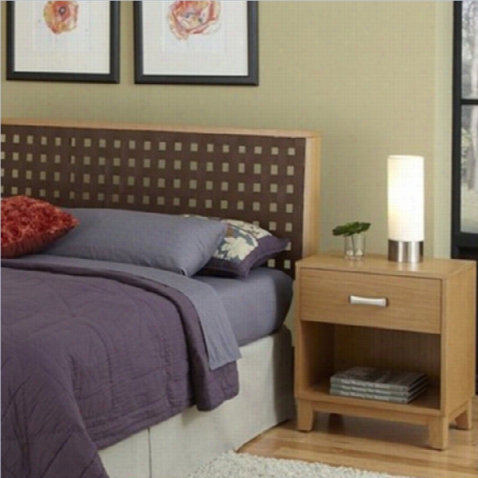 Home Styles Rave Headboardd With Night Stand In Highligh Ted Blonde-queen