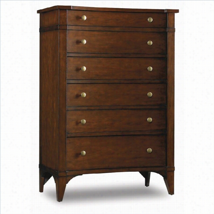 Hooker Furniture Abbott Placee Six-drawer Chest In Warm Cherry Finis