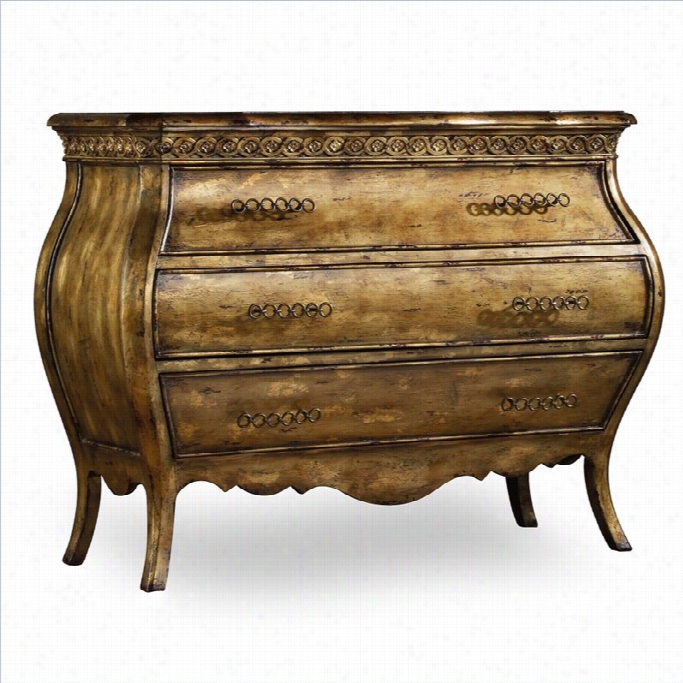 Hooker Furnitture Sanctuary Three-ddrawer Bombe Chest In Bling