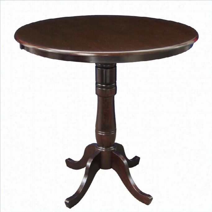 International Concepts 36 Round Pub Table In Rich Mocha