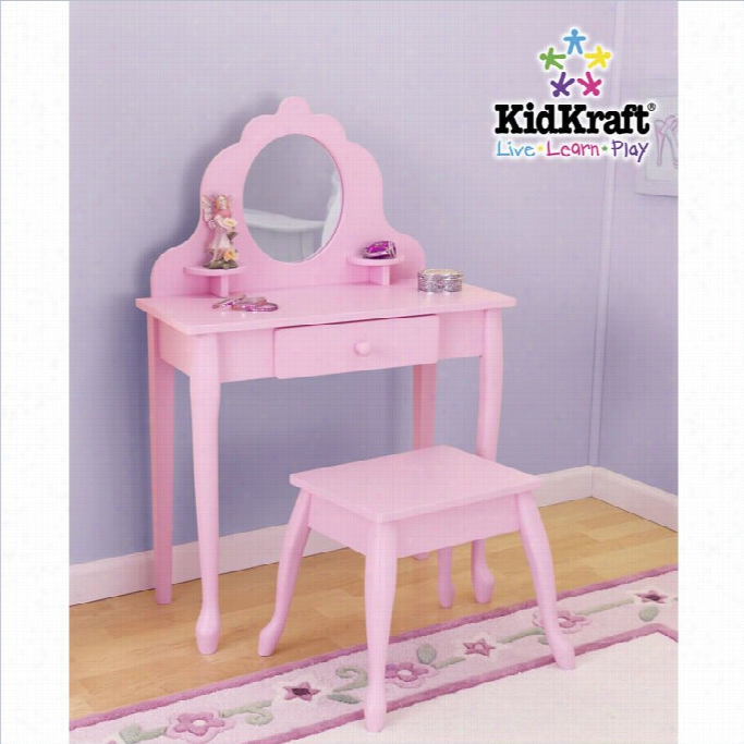 Kidkraft Medium Diva Table &; Stoolin Pink