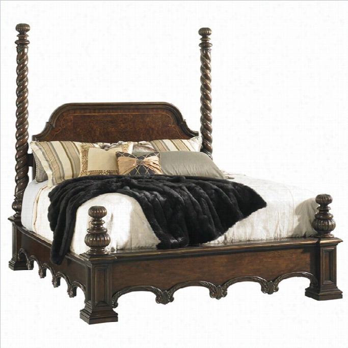 Lexington Florentino Vittorio Poster Bed In Ignorance Walnut-queen