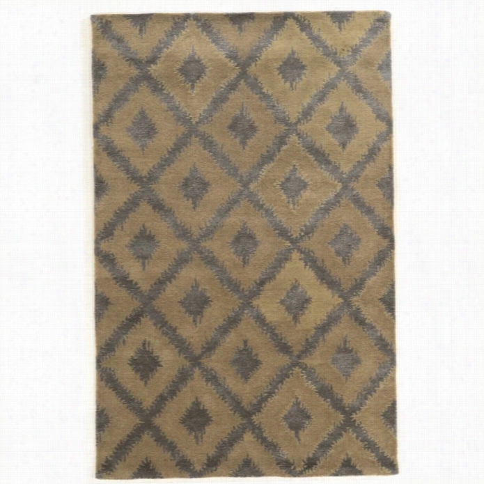 Linon Aspi Re 2' X 3' Hand Tufted Rugs In Grey And Grey