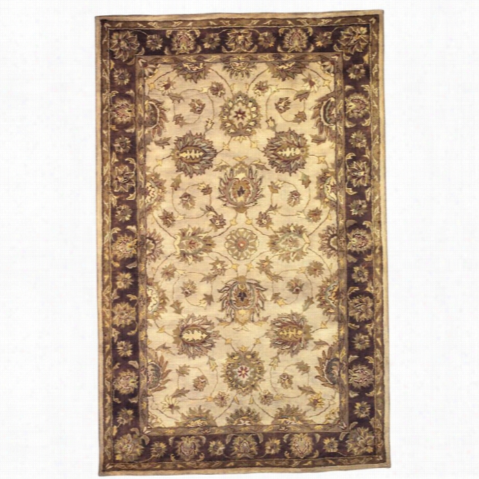 Linon Rosedown 8' X 10' Hand Tufted Wool Rug In Pale Gold