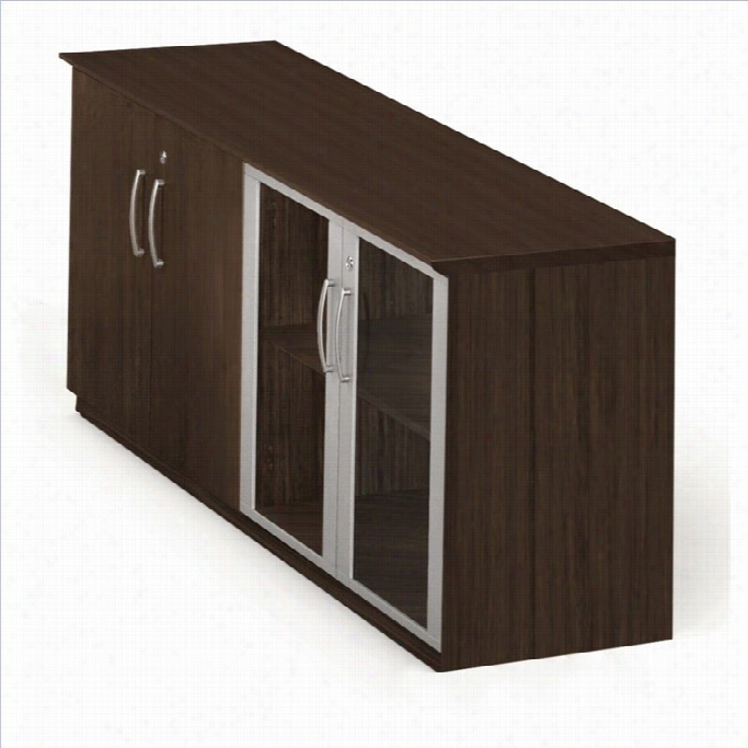 Mayline Medina Low Wall Collection  With Doors (wood-glass Passage) In Moch A