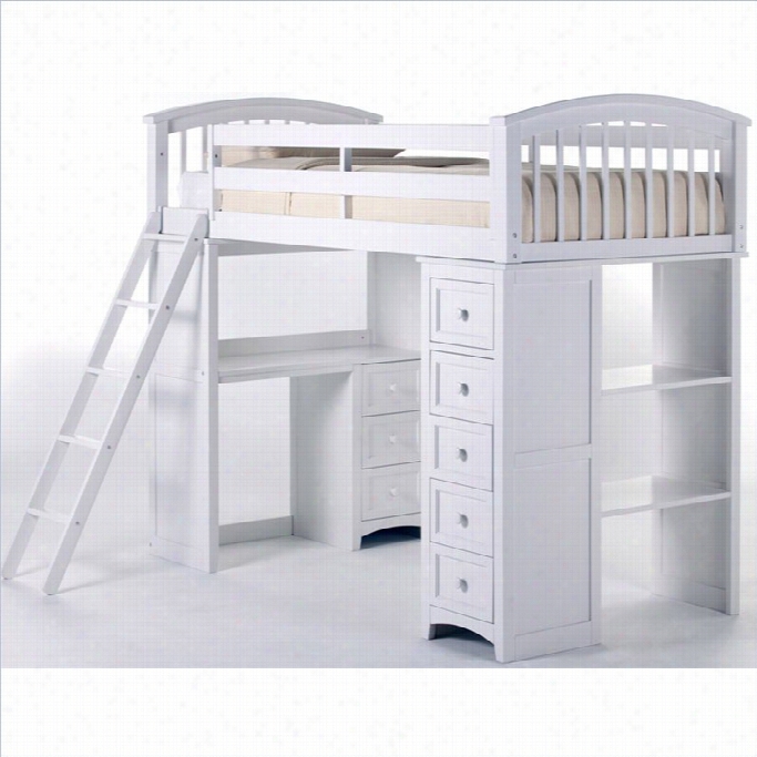 Ne Kid S School House Student Loft Bed In White