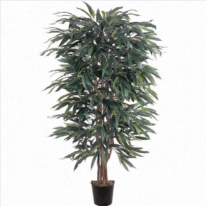 Nearly Natural 5' Weeping Ficus Silk Tree In Green