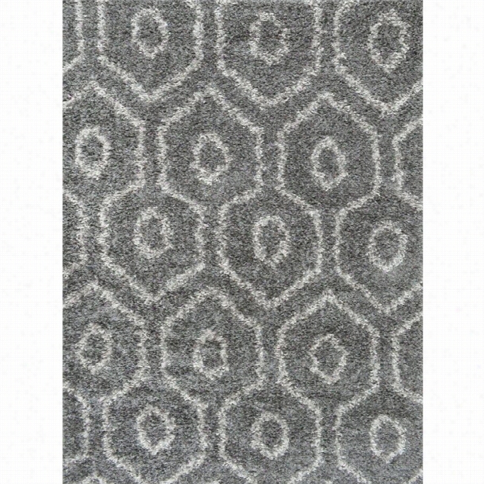 Nu Loom 8' X 1' Tshia Shaggy Rug In Dark Gray