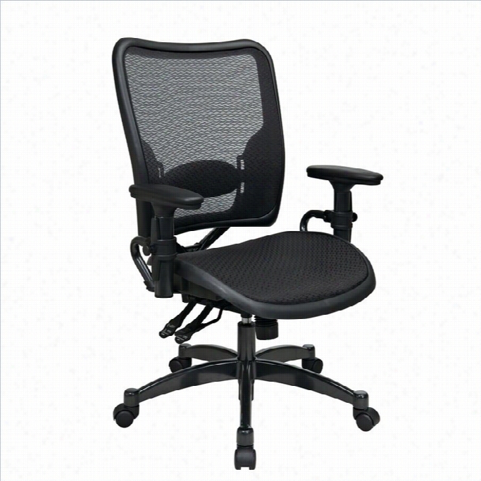 Office Star 62 Series Ergonomics  Airgrid Seat And Back  Office Chair In Black
