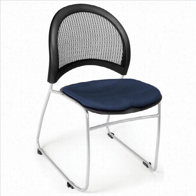 Ofm Moon Stack Stacking Chair In Navy