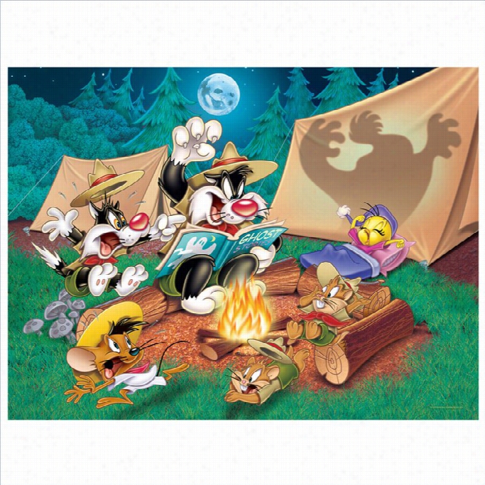 Oriental Furniture Sylvester And Tweety Camping Wall Art In Multicolor