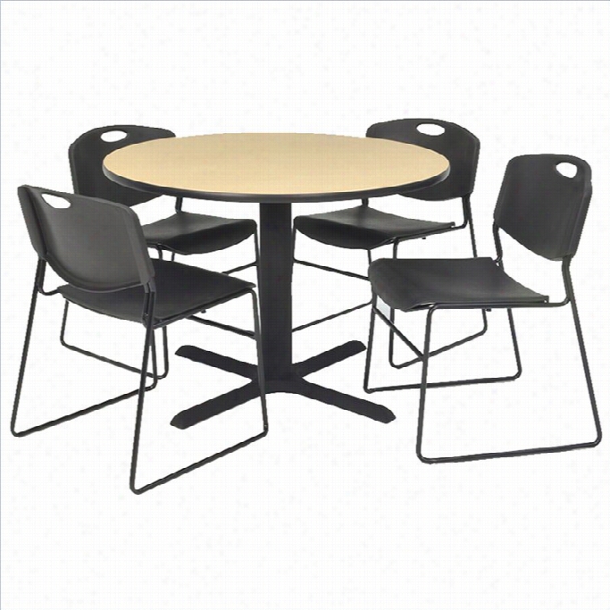 Regencyy Round Tablew It H4 Zeng Stack Chairs I Beige And Black-30