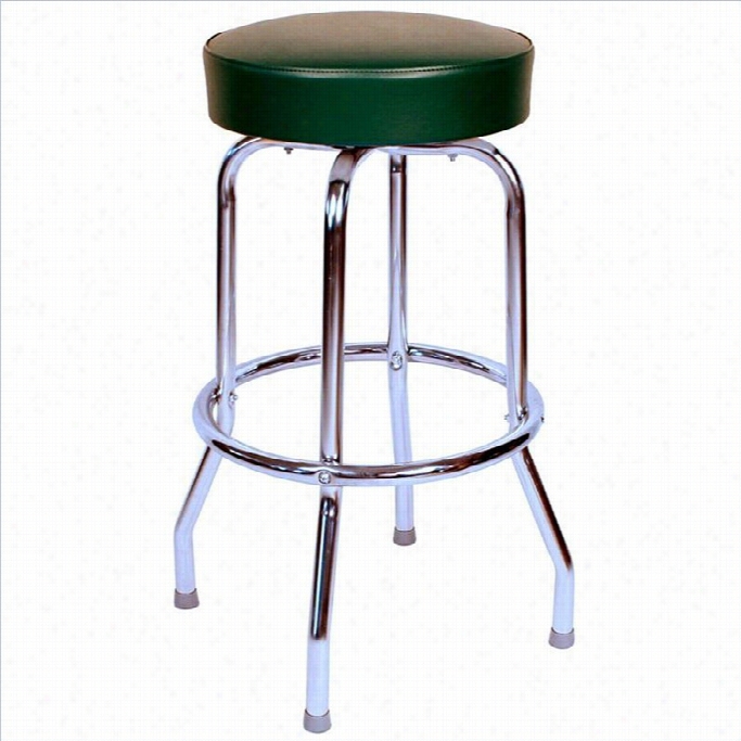 Richardson Seating Rtero 1950s Backles Swivel Bar Stool In Green-24