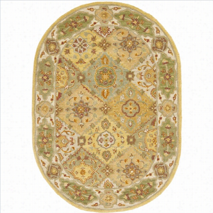 Safavieh Heritage Oval Rug In Multi / Ivory