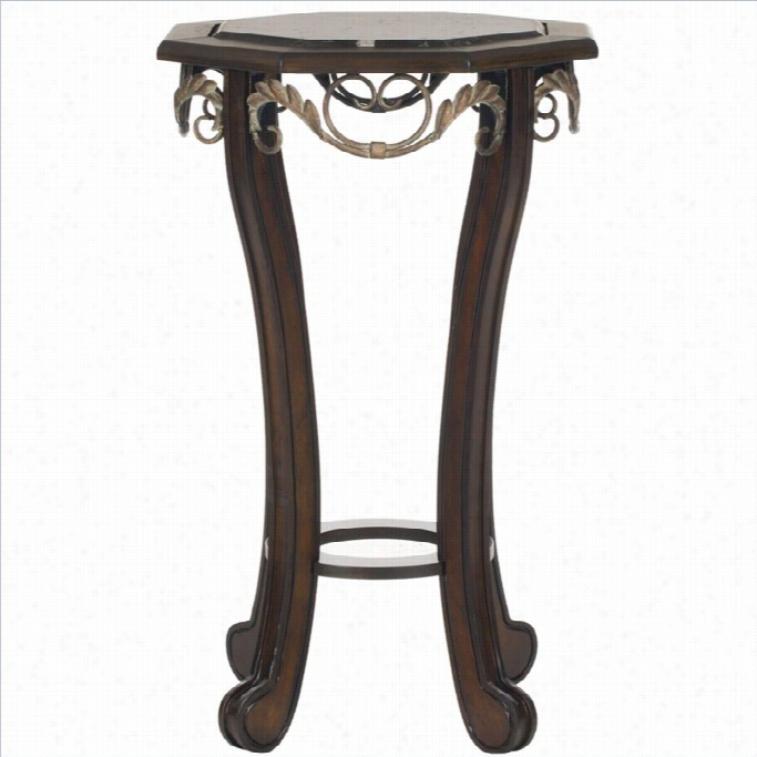 Safavieh Mildred Birch Wood Side Table In Drak Brown