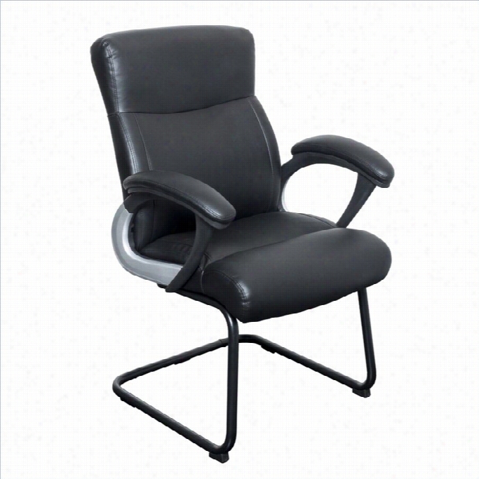 Sonax Corliving 40 Office Guest Offfice Chair In Black Leatherette