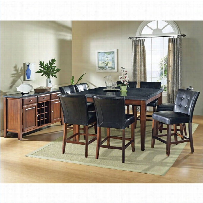 Steve Silver Company Granite Bello 10 Piece Reckoner Height Dining Set