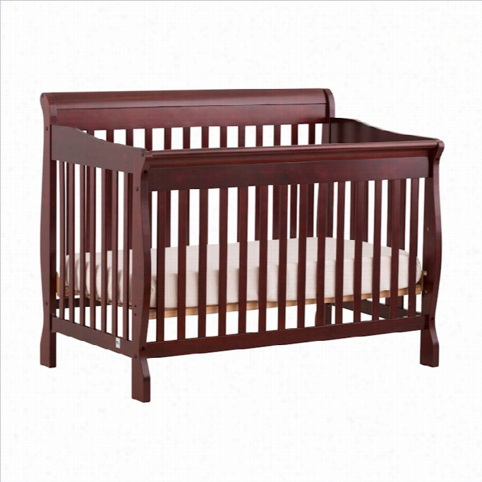 Stork Craft Modena 4-in-1 Fixed Indirect Convertible Crib In Cherry