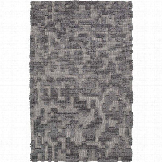 Surya Stencil 5'  8' And Woven Wool Ruug In Gray