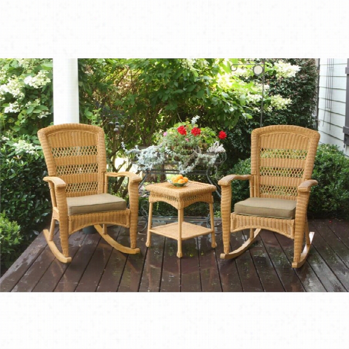 Tortuga Portside 3 Piece Plantwtion Patio Bistro Set In Amber