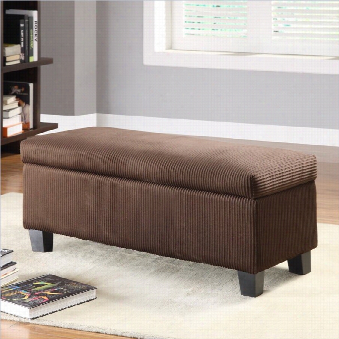 Trent Home Clair Sotrage Bench In Dark Brown