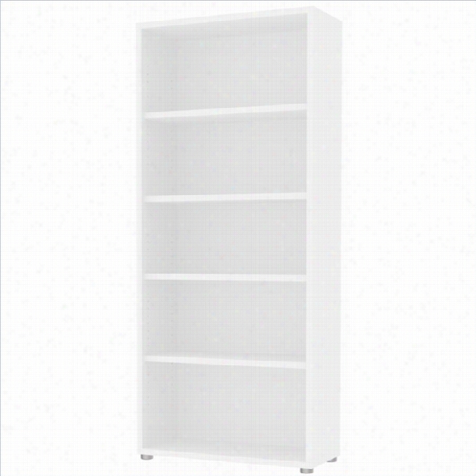 Tvilum Structire 5 Shelf Remote Bookcase  In White