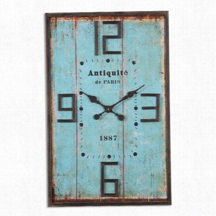 Uttermost Antiquite Distresed Wall Clock