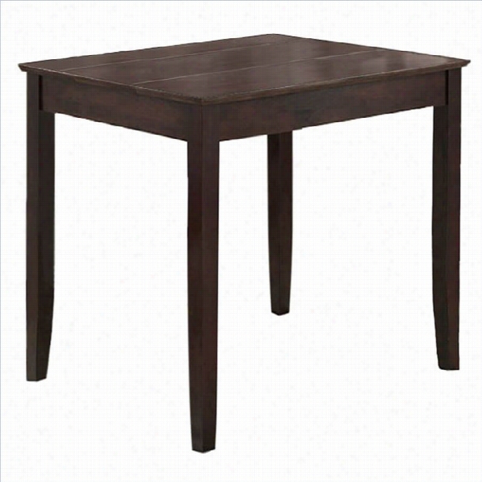 Walker Edison Solid Wood Accidental Dining Table In Espresso Perfect