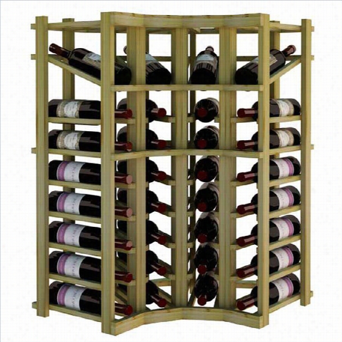 Wine Cellar Innovations Vintner Series 47 Curved Corner Wine Racck With Display Shelf