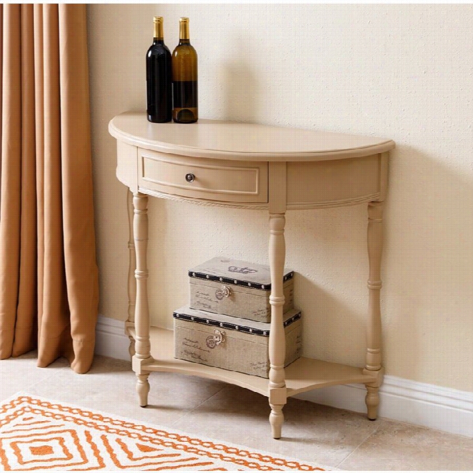 Abbyson Living Amar Antique Console Tabke In Beige